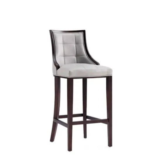 Fifth Avenue Upholstered Beech Wood Faux Leather Barstool - Manhattan Comfort image {9}