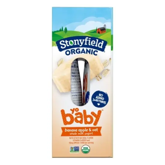 Stonyfield Organic YoBaby Whole Milk Yogurt - 4ct/3.4oz Pouches image {3}