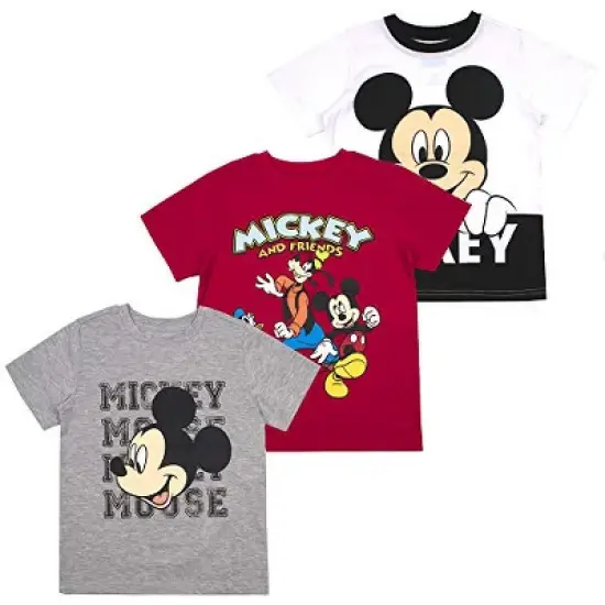 Disney Boy's 3-Pack Graphic Tee Variety |Cars, Incredibles, Simba, Kion, Maui, Mickey Mouse, Muppets, Toy Story, Puppy Dog Pals for Toddler image {13}