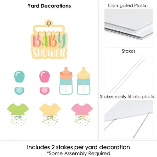 Big Dot of Happiness Neutral Baby Shower - Yard Sign and Outdoor Lawn Decorations - Baby Shower Yard Signs - Set of 8 image {3}