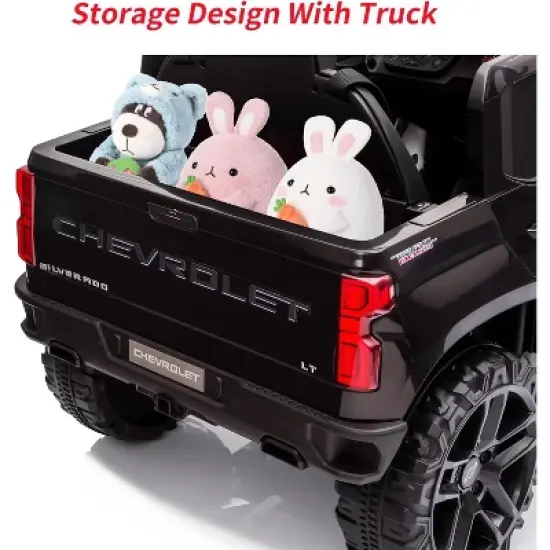 12V Kids Ride-On Truck, Electric Vehicle for Toddlers, Remote Control, MP3/Bluetooth, LED Lights, Spring Suspension, Ride-On Toy for Boys Girls image {2}