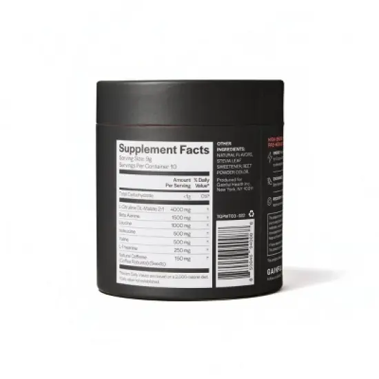 Gainful Pre-workout Caffeinated Supplement - Strawberry Lemonade - 3.2oz image {5}