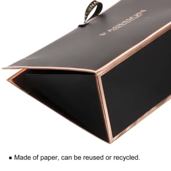 Unique Bargains Paper Gift Bag with Transparent Window 5 Pack Bouquet Packaging Bag Black 10.5x3.5x6 Inch image {3}