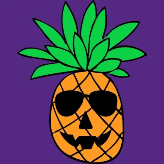 Women's Design By Humans HALLOWEEN PINEAPPLE PUMPKIN THEMED By Ujangkasep Racerback Tank Top image {1}
