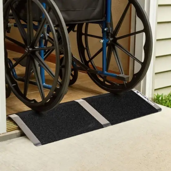 Titan Ramps 8" Aluminum Threshold Ramp for Doorways, or Raised Landings, 300 lbs Weight Capacity Suitable for Wheelchairs, Walkers & People with Canes image {4}