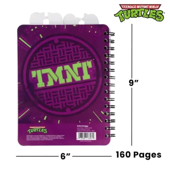 Inkology, LLC Teenage Mutant Ninja Turtles 4-Tab Spiral Notebook With 160 Dotted Sheets image {6}