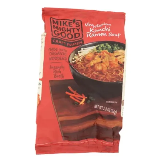 Mike's Mighty Good Vegetarian Kimchi Ramen Soup - Case of 7/2.3 oz image {1}