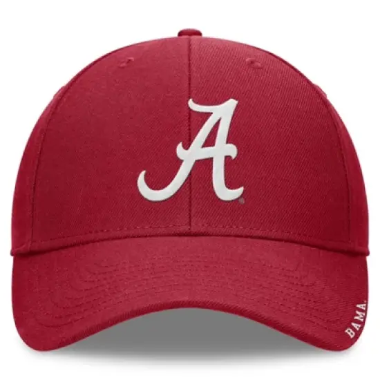 NCAA Alabama Crimson Tide Washed Easy Closure Cotton Hat: Adjustable Solid Baseball Cap image {1}