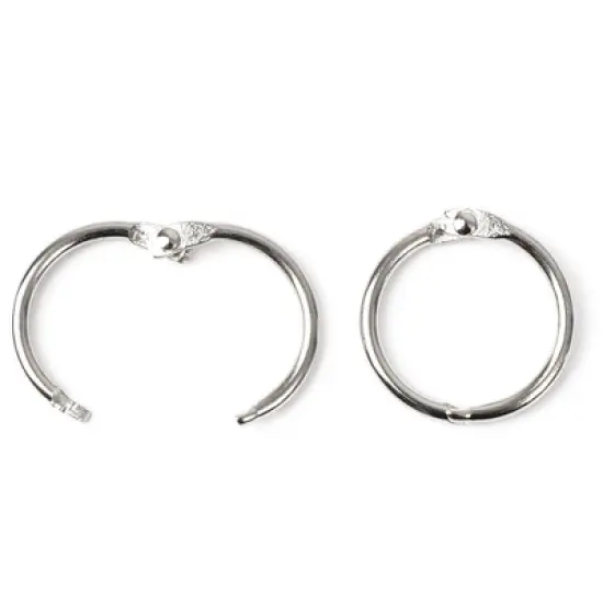 Unique Bargains Durable Metal Organizing Securing Book Binder Rings 0.67" Inner Dia Silver 10 Pcs image {2}