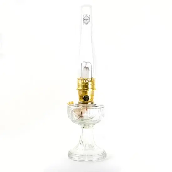 Aladdin Lincoln Drape Oil Lamp - Traditional Classic Indoor Oil or Kerosene Fuel Lamp, Bright White Light, Glass with Brass Trim image {5}