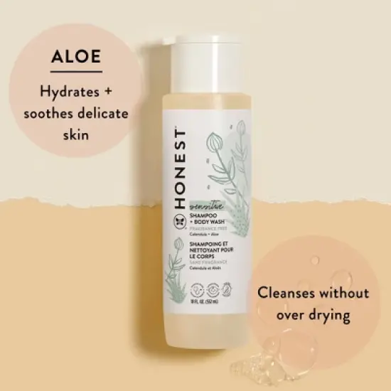 The Honest Company Sensitive Shampoo + Body Wash - Fragrance Free - 18 fl oz image {4}
