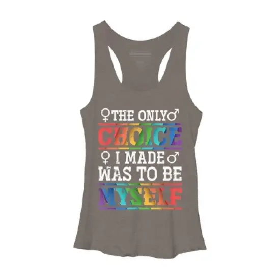 Design By Humans LGBTQ+ I Was Made to Be Myself By KangThien Racerback Tank Top image {2}