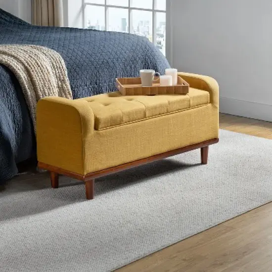 Edgaro Upholstered Storage Bench for Bedroom| ARTFUL LIVING DESIGN image {11}