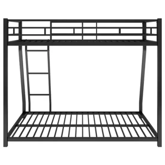 Twin over Full Metal Floor Bunk Bed with Ladder-ModernLuxe image {9}