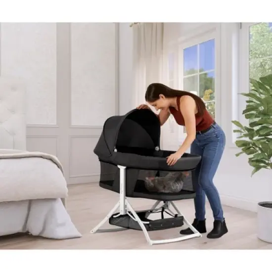 Dream On Me JPMA Certified Insta Fold Bassinet and Cradle image {3}