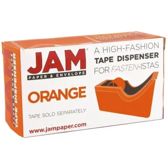 JAM Paper Colorful Desk Tape Dispensers - Orange: Plastic Stationery, Paper Clips & Fasteners, 1.75" Height, 2.5" Width image {4}