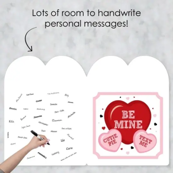 Big Dot of Happiness Conversation Hearts - Kids Valentine's Day Giant Greeting Card - Big Shaped Jumborific Card image {2}