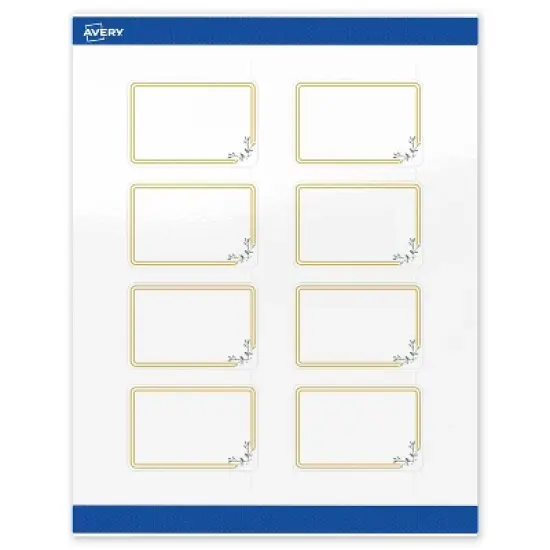Avery 2" x 3" Labels, Gold Double Border with Florals, 80 ct image {8}