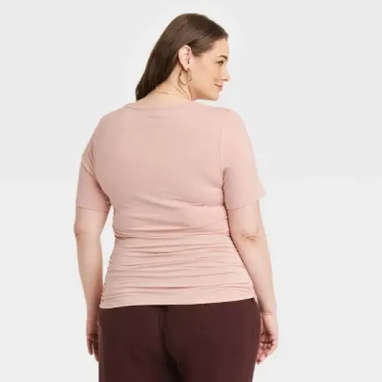 Women's Elbow Sleeve Slim Fit Crew Neck T-Shirt - A New Day&trade; image {1}