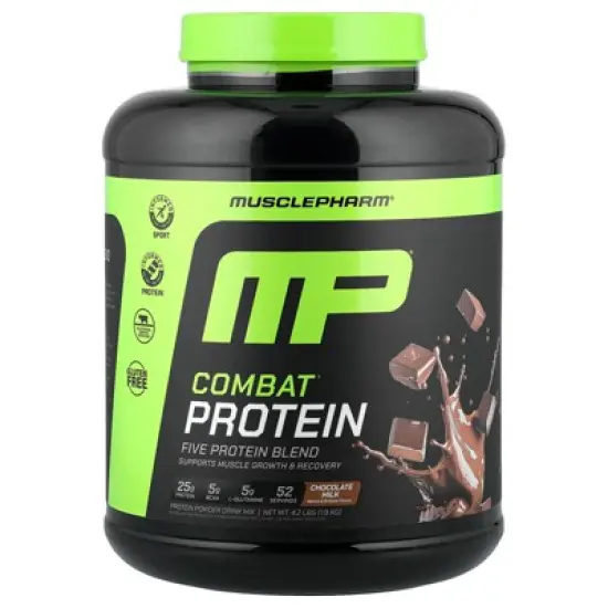 MusclePharm Combat&reg; Protein Powder, Chocolate Milk , 4.2 lbs (1.9 kg) image {4}