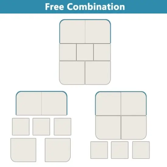 YOOCOZZ Modular Outdoor Wicker Rattan Sunbed & Daybed with Adjustable Canopy and Thick Cushions image {6}