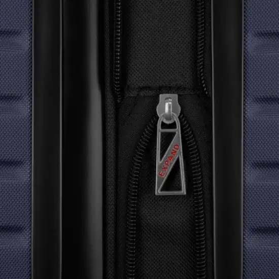 TOTAL TRAVELWARE Everest Expandable Hardsided Spinner, 24-Inch Checked Medium - Navy image {4}