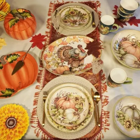 Certified International Set of 4 Autumn Breeze Dinner Plates image {5}