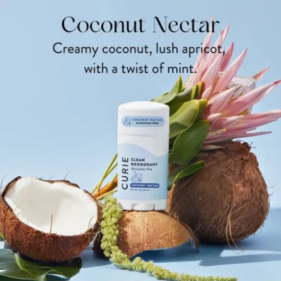 Curie Solid Deodorant Stick Coconut Nectar - Aluminum-Free 2oz image {1}