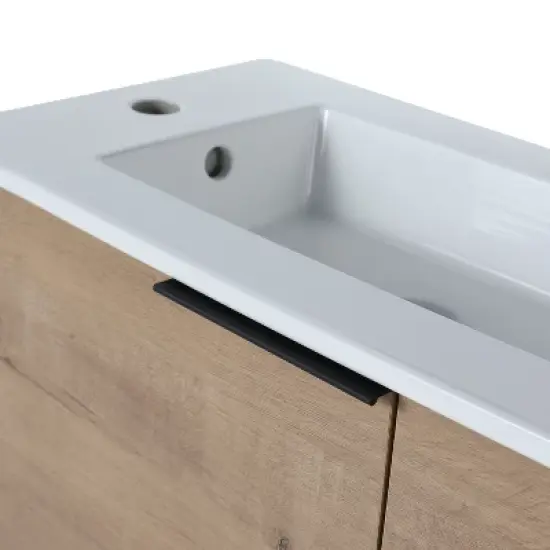 22" Bathroom Vanity with Sink, Soft Close Door and Floating Mount Design - ModernLuxe image {11}