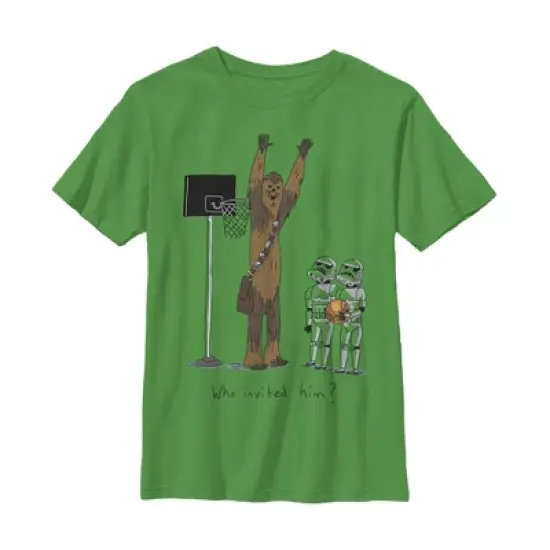 Boy's Star Wars Chewbacca Basketball Who Invited Him T-Shirt image {2}