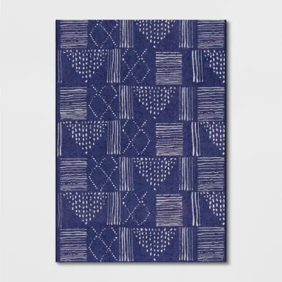 Dot Geo Outdoor Rug Indigo - Threshold&trade; image {5}