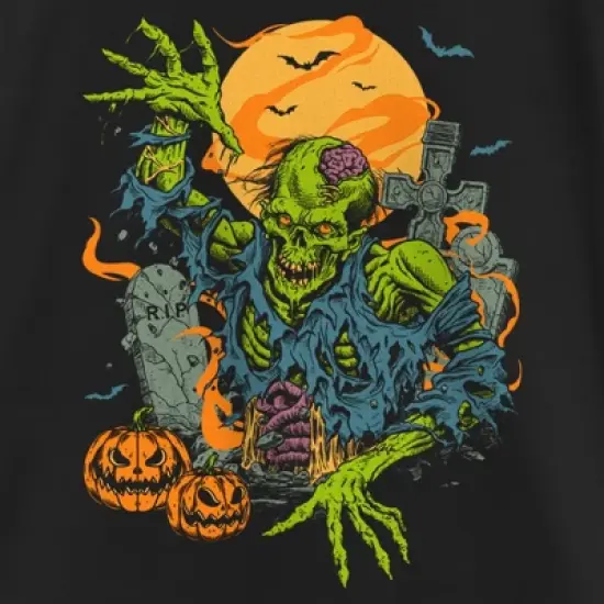 Girl's Lost Gods Halloween Zombie Scene T-Shirt image {1}
