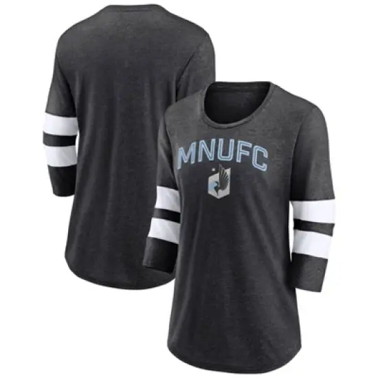 MLS Minnesota United FC Women's 3/4 Sleeve Tri-Blend T-Shirt image {3}