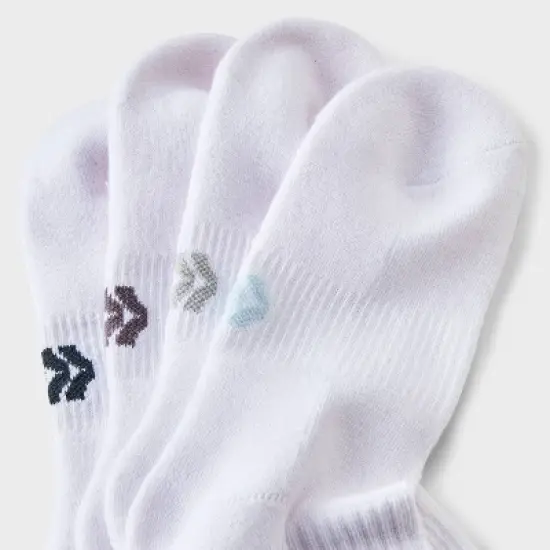 Women's Athletic Mix 4pk Midi Crew Socks - All In Motion&trade; White/Navy/Gray image {2}