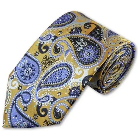 Men's Paisley 3.35 Inch Wide And 58 Inch Long Woven Neckties image {7}