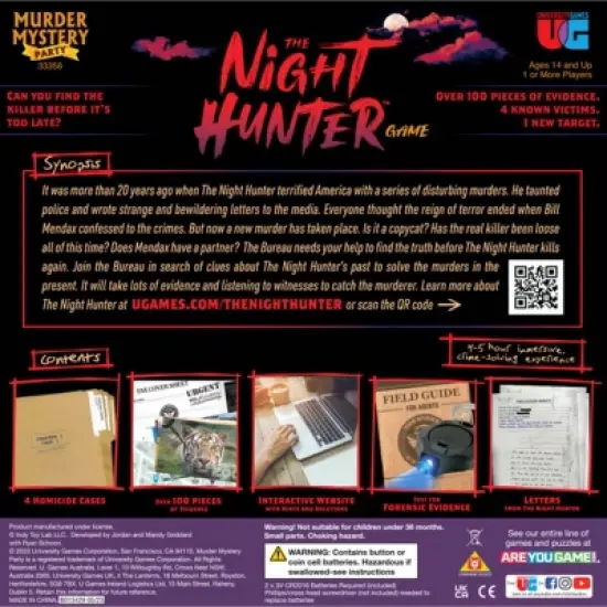 University Games The Night Hunter Board Game image {1}