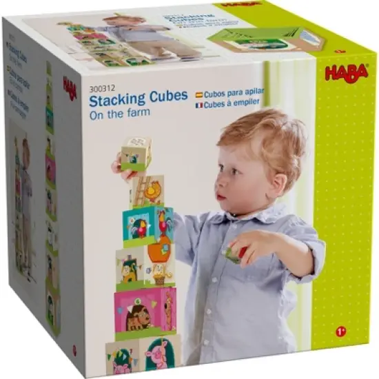 HABA On the Farm Sturdy Cardboard Nesting & Stacking Cubes image {9}