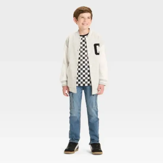 Boys' Varsity Captain's Jacket - Cat & Jack&trade; Heathered Gray image {2}