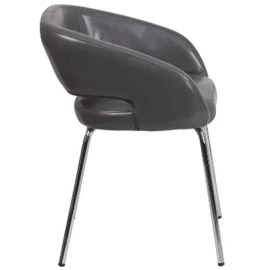 Flash Furniture Fusion Series Contemporary LeatherSoft Side Reception Chair with Chrome Legs image {9}