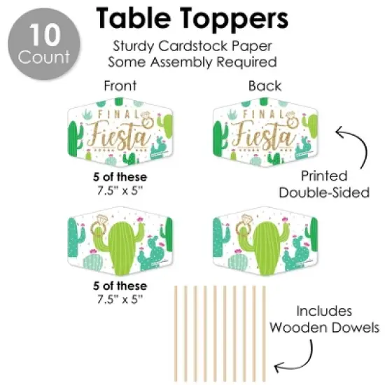 Big Dot of Happiness Final Fiesta - Last Fiesta Bachelorette Party Supplies Decoration Kit - Decor Galore Party Pack - 51 Pieces image {5}