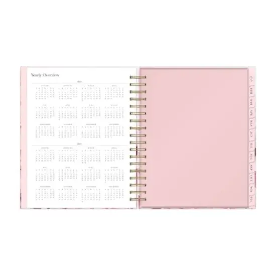 Rachel Parcell 2024 Planner 7.8"x9.13" Daily/Monthly Laminated Wirebound Peony image {6}