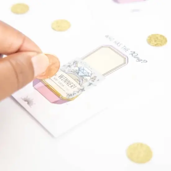 30ct 'Who Has The Ring?' Bridal Shower Scratch Off Game image {8}