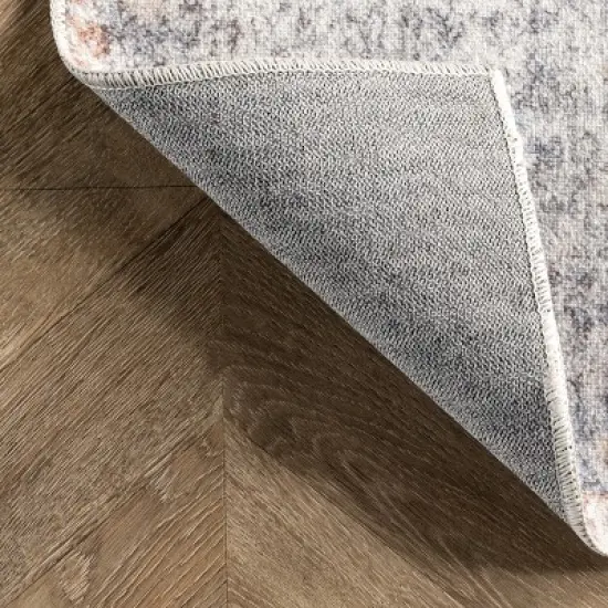 nuLOOM Jacquie Machine Washable Vintage Floral Area Rug image {6}