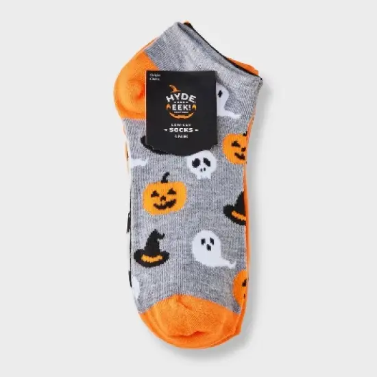 Women's 6pk Halloween Icons Low Cut Socks - Hyde and EEK! Boutique&trade; Heather Gray/Orange/Black 4 - 10 image {1}