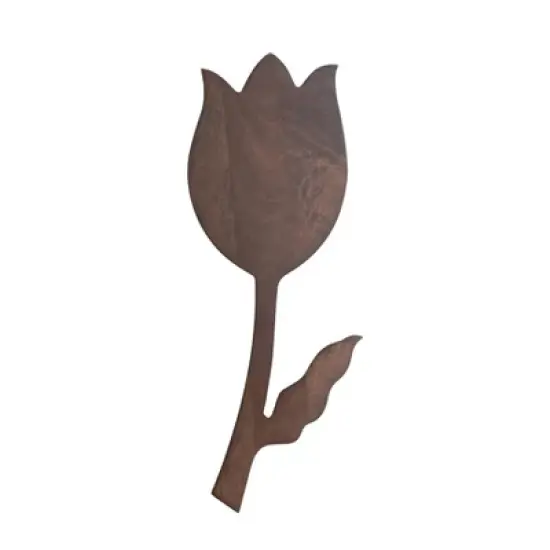 Storied Home Tulip Shaped Mango Wood Serving Board, Natural image {3}