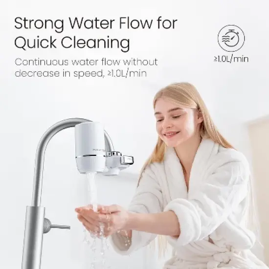 Waterdrop Ultra Filtration Faucet System Replacement Water Filters for Skin Care, WD-FF-02A Fits WD-FC-02, Last Up to 9 Months, Pack of 3 image {7}