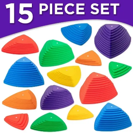 Sunny & Fun Balance Stepping Stones Obstacle Course for Kids - 15 pcs. image {6}
