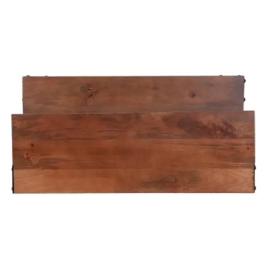 Willards Modern Industrial Handcrafted Mango Wood Coat Rack with Bench Cafe Brown/Black - Christopher Knight Home image {4}