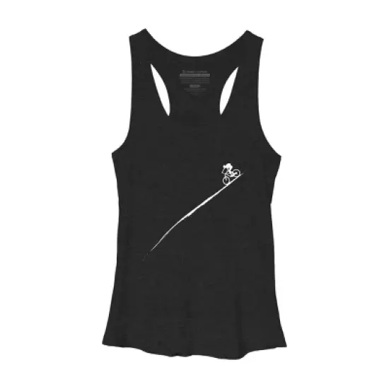 Women's Design By Humans Downhill Mountain Biker By Ziegenbart Racerback Tank Top image {2}