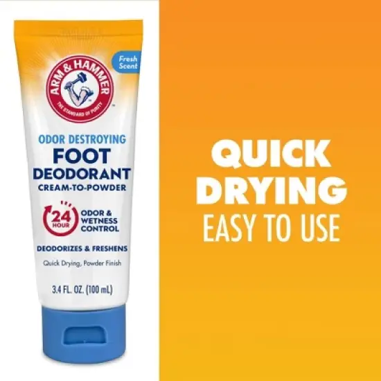 Arm & Hammer Odor Destroying Foot Deodorant Cream-to-Powder - 3.4oz image {5}